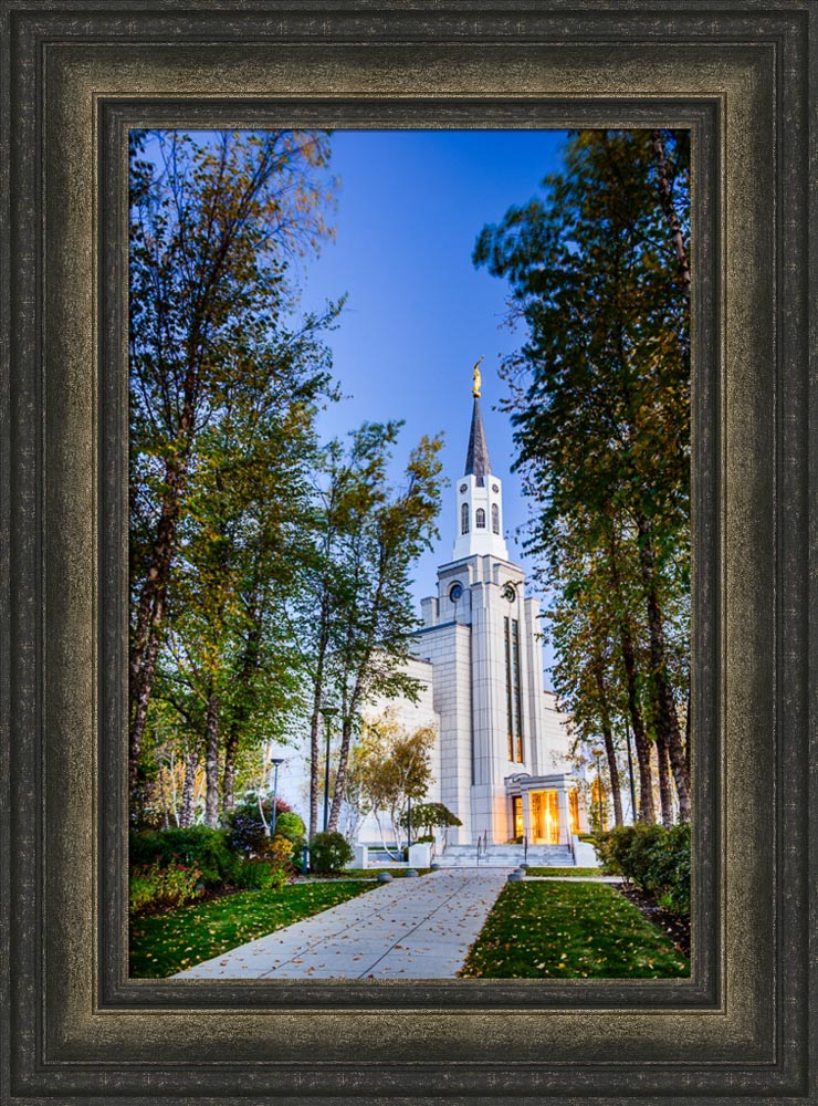 Boston Temple - Fall Pathway by Scott Jarvie