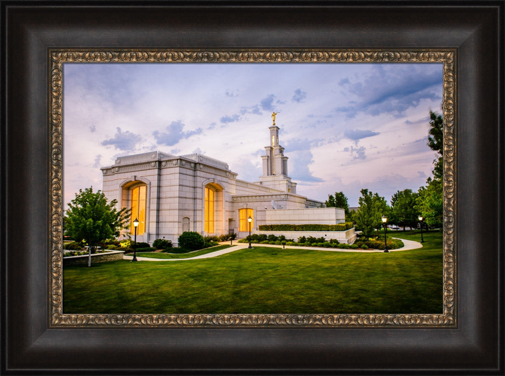 Columbia River Temple - Sunset Behind the Temple by Scott Jarvie