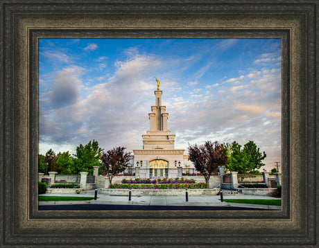 Columbia River Temple - Sunrise from the Front by Scott Jarvie