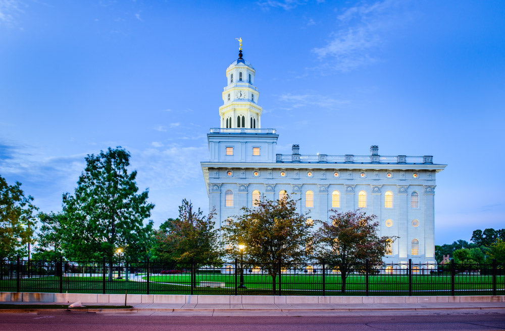 Nauvoo Temple - All Lit Up by Scott Jarvie