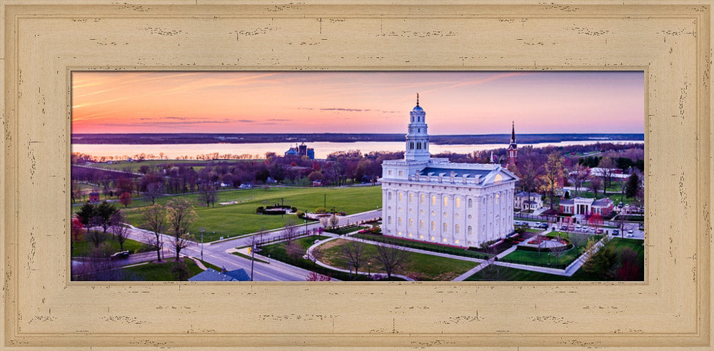 Nauvoo Temple - Mississippi Sunset by Scott Jarvie
