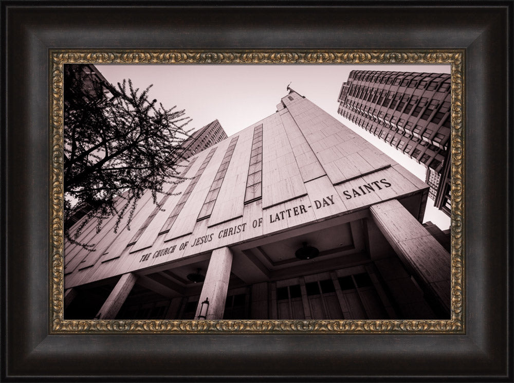 Manhattan Temple - Black and White by Scott Jarvie