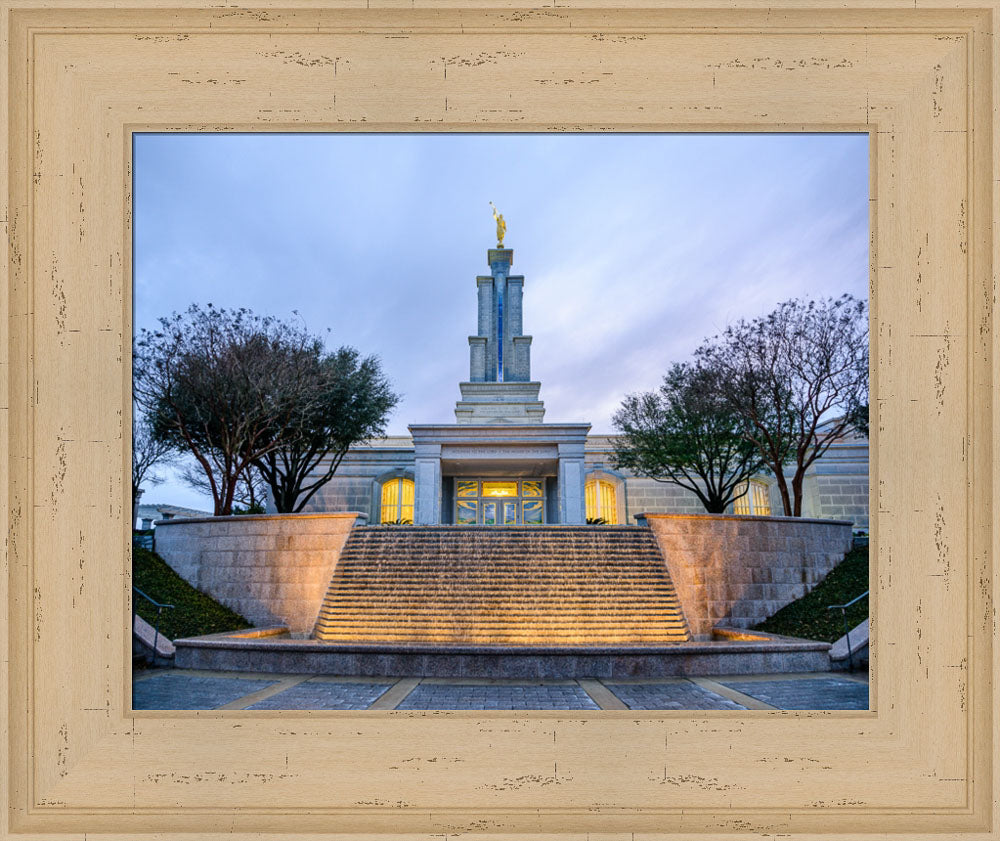 San Antonio Temple - Fountain from the Front by Scott Jarvie