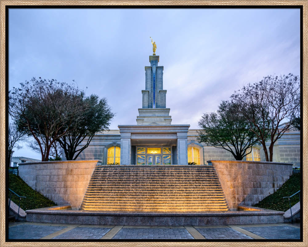 San Antonio Temple - Fountain from the Front by Scott Jarvie