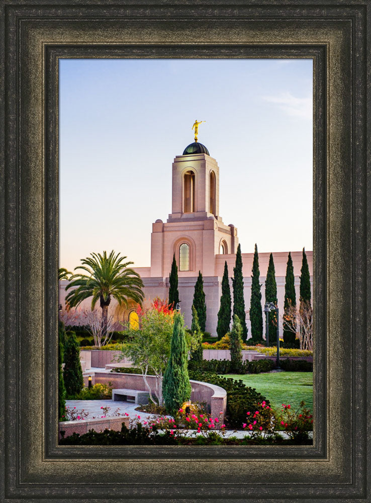 Newport Beach Temple - Vertical Vegitation by Scott Jarvie