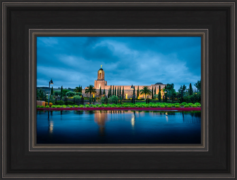 Newport Beach Temple - After Morning Rain Storm by Scott Jarvie