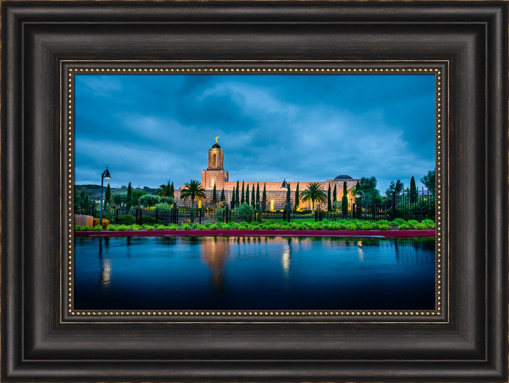 Newport Beach Temple - After Morning Rain Storm by Scott Jarvie