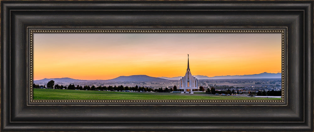 Rexburg Temple - Sunset Panorama by Scott Jarvie