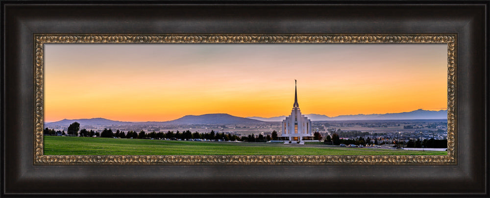 Rexburg Temple - Sunset Panorama by Scott Jarvie
