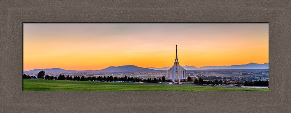 Rexburg Temple - Sunset Panorama by Scott Jarvie