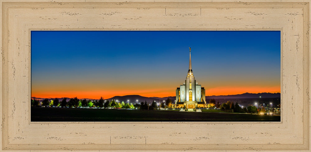 Rexburg Temple - Red Twilight by Scott Jarvie