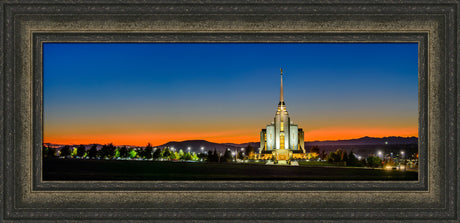 Rexburg Temple - Red Twilight by Scott Jarvie