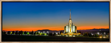 Rexburg Temple - Red Twilight by Scott Jarvie