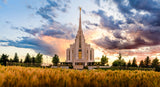 Rexburg Temple - Fiery Sunset by Scott Jarvie