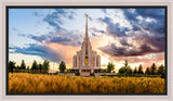 Rexburg Temple - Fiery Sunset by Scott Jarvie