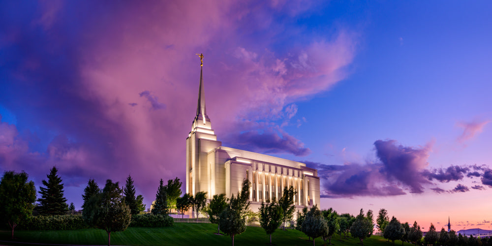 Rexburg Temple - Purple Clouds by Scott Jarvie