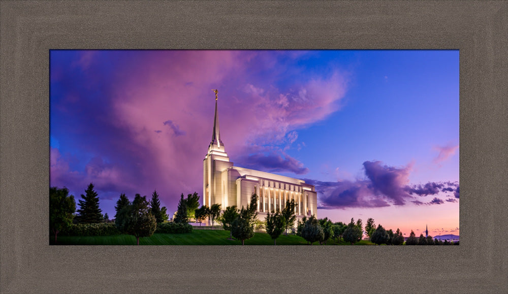 Rexburg Temple - Purple Clouds by Scott Jarvie