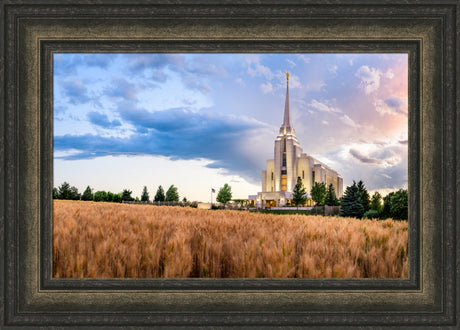 Rexburg Temple - Field Sunset by Scott Jarvie