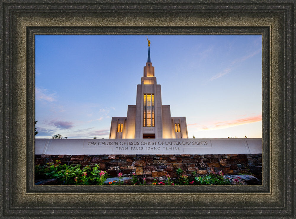 Twin Falls Temple - Garden Sign by Scott Jarvie