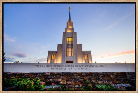 Twin Falls Temple - Garden Sign by Scott Jarvie