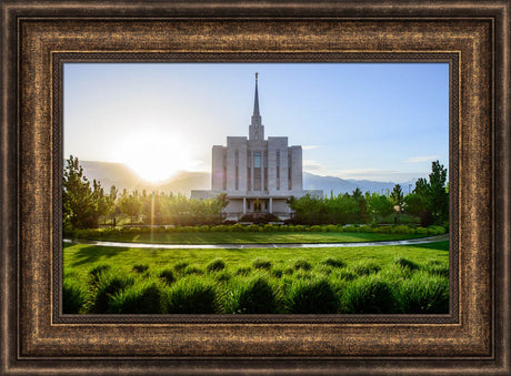 Oquirrh Mountain Temple - Sunbeams by Scott Jarvie