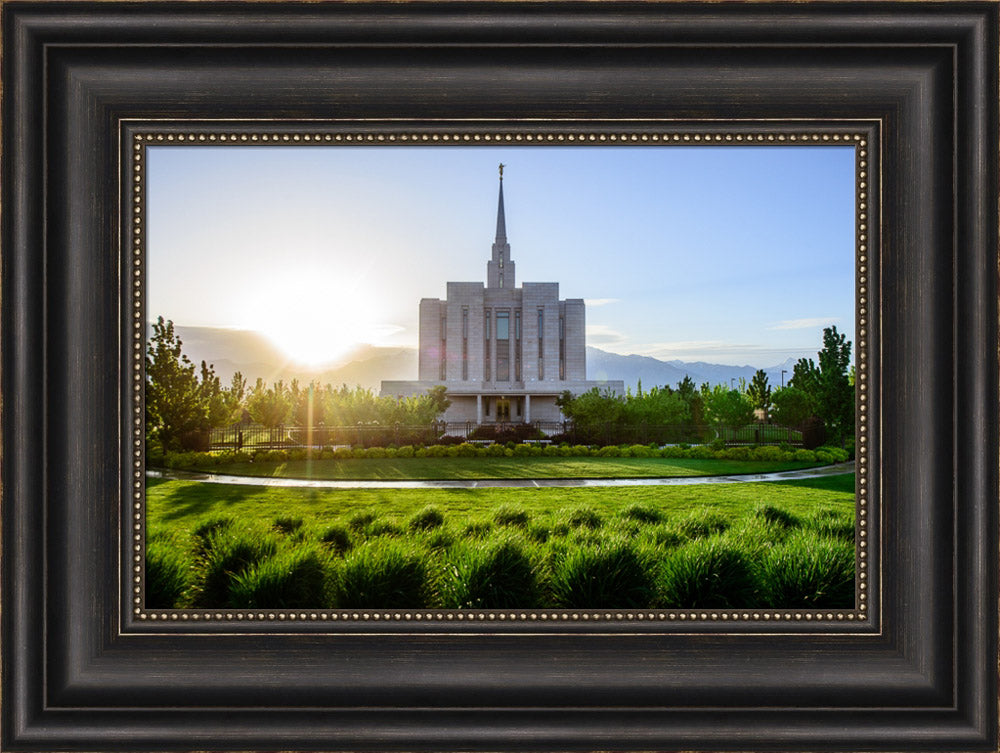 Oquirrh Mountain Temple - Sunbeams by Scott Jarvie