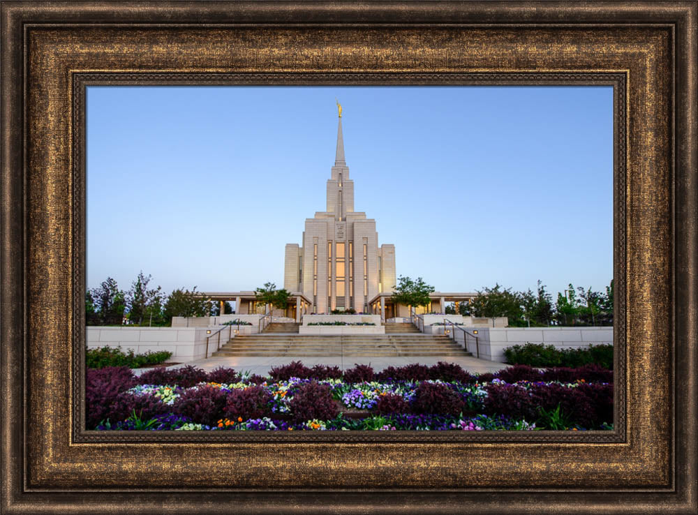 Oquirrh Mountain Temple - Garden Steps by Scott Jarvie