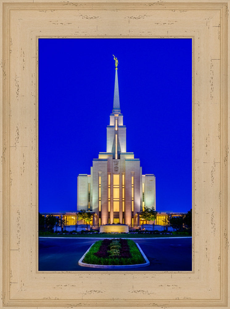Oquirrh Mountain Temple - From the Front by Scott Jarvie