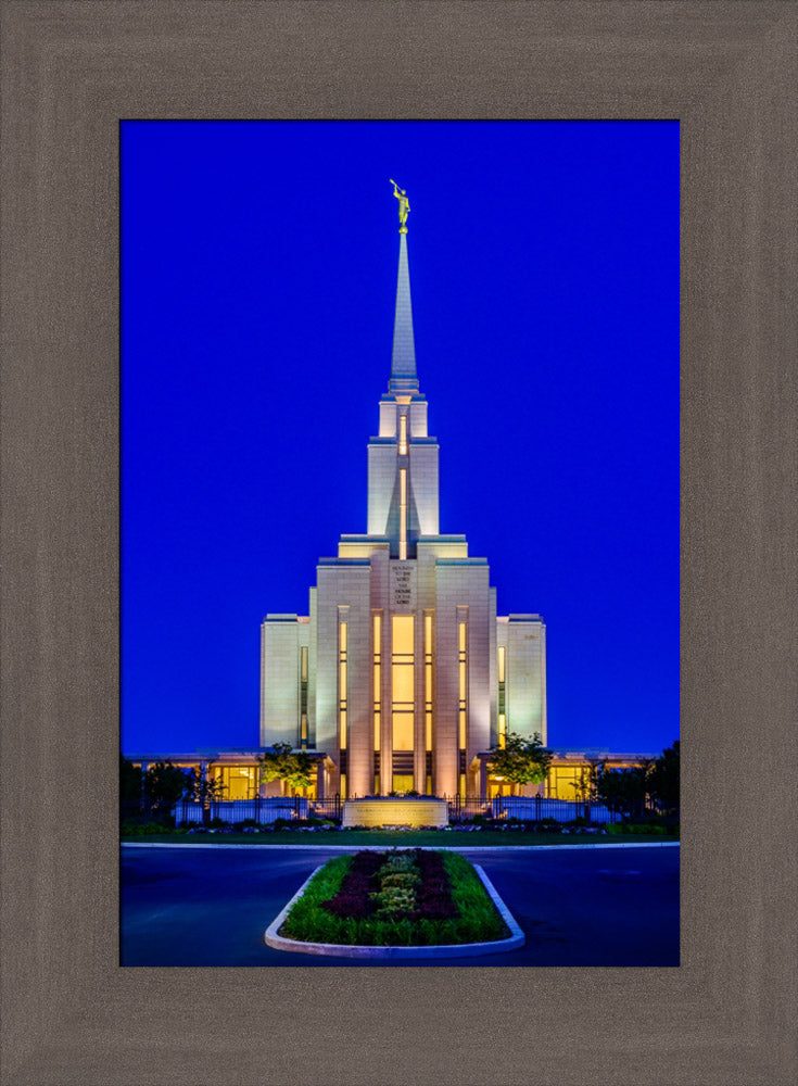 Oquirrh Mountain Temple - From the Front by Scott Jarvie