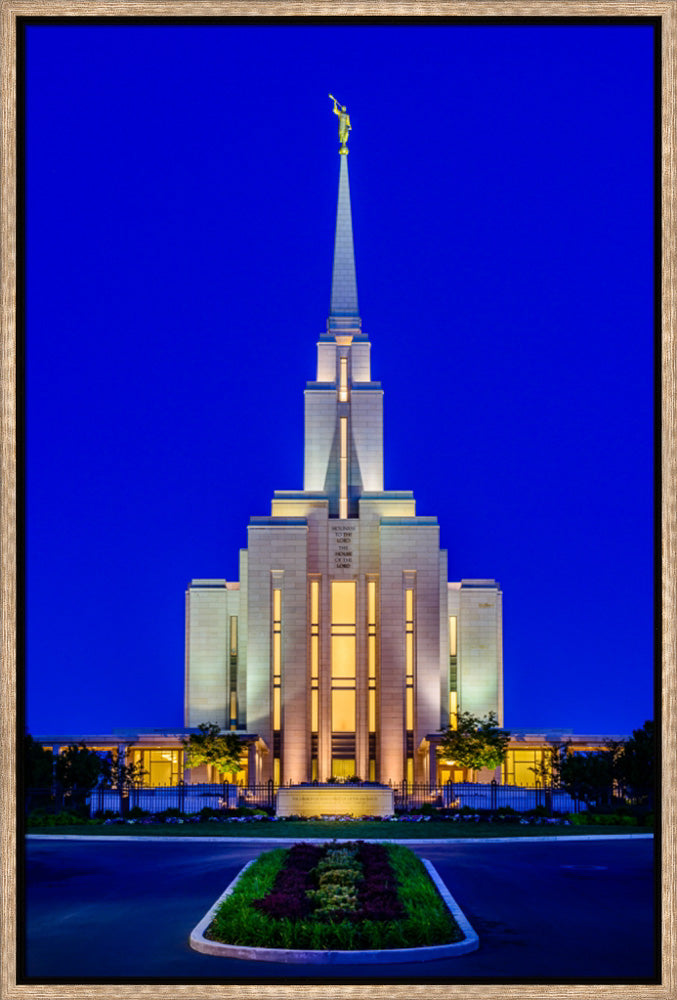 Oquirrh Mountain Temple - From the Front by Scott Jarvie