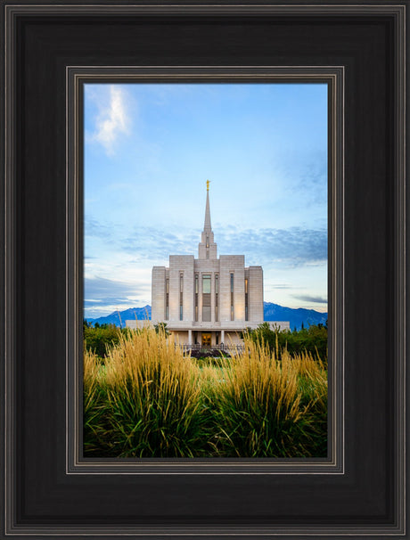 Oquirrh Mountain Temple - Through the Grass by Scott Jarvie