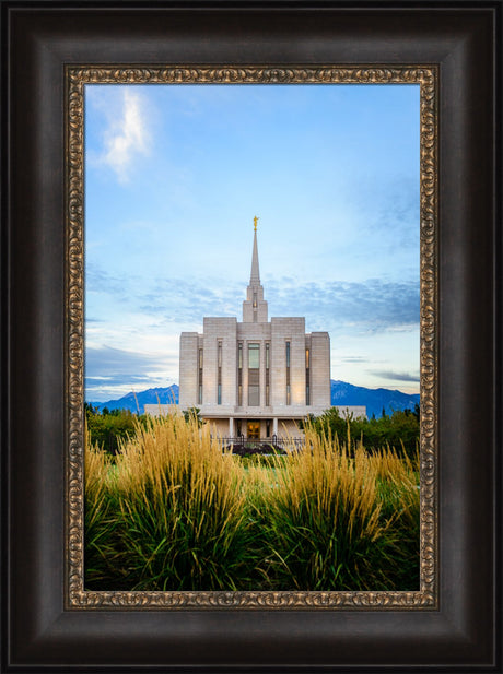 Oquirrh Mountain Temple - Through the Grass by Scott Jarvie