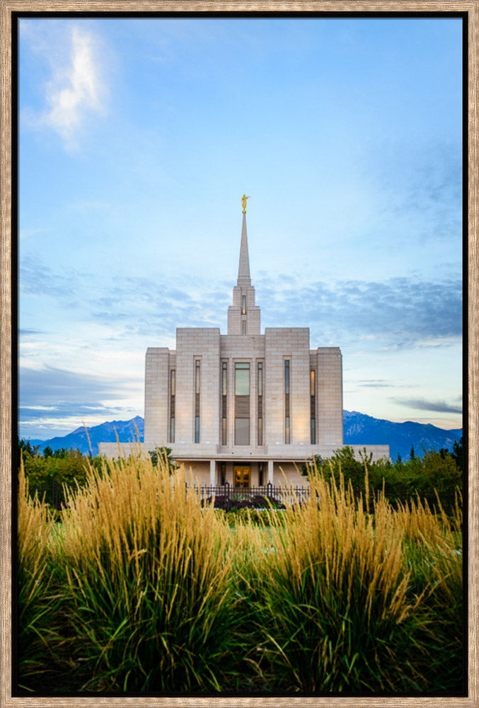 Oquirrh Mountain Temple - Through the Grass by Scott Jarvie