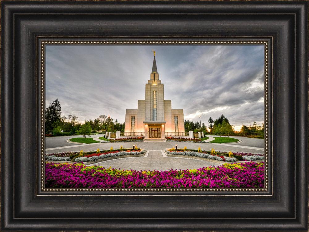 Vancouver Temple - Flowered Path by Scott Jarvie