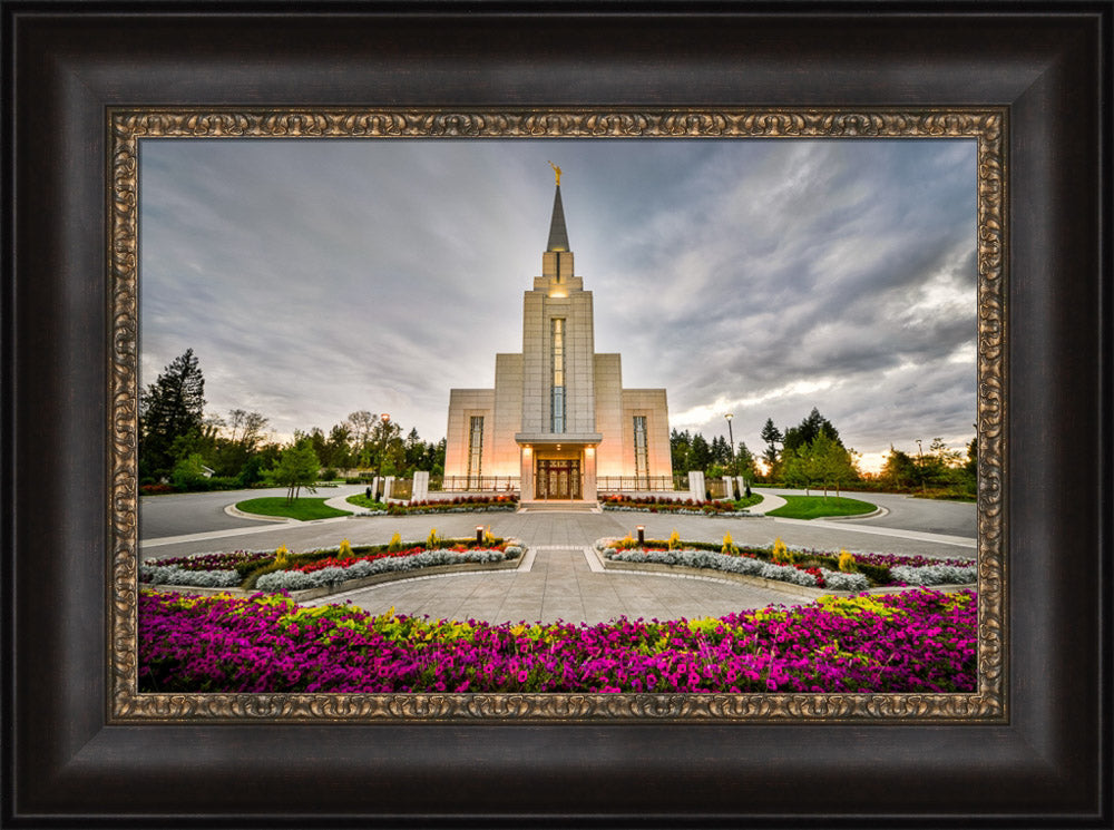 Vancouver Temple - Flowered Path by Scott Jarvie