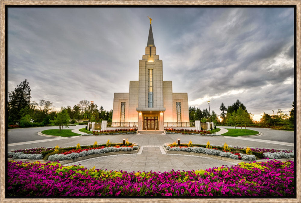 Vancouver Temple - Flowered Path by Scott Jarvie