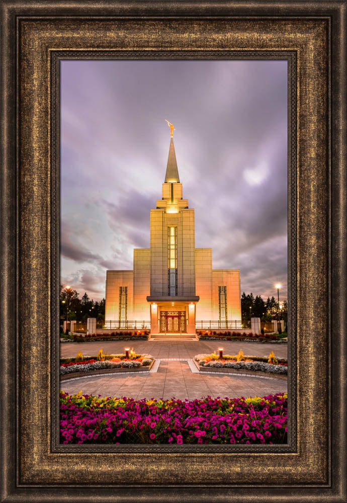 Vancouver Temple - Twilight Vertical by Scott Jarvie