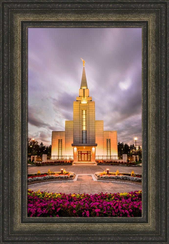 Vancouver Temple - Twilight Vertical by Scott Jarvie