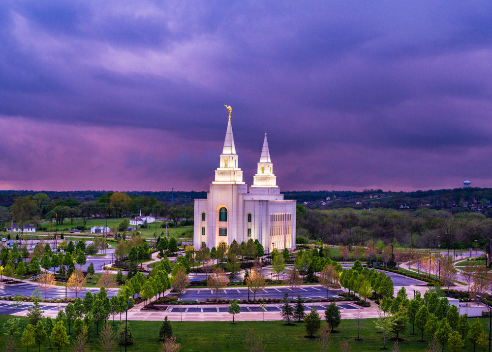 Kansas City Temple - Purple Skies by Scott Jarvie