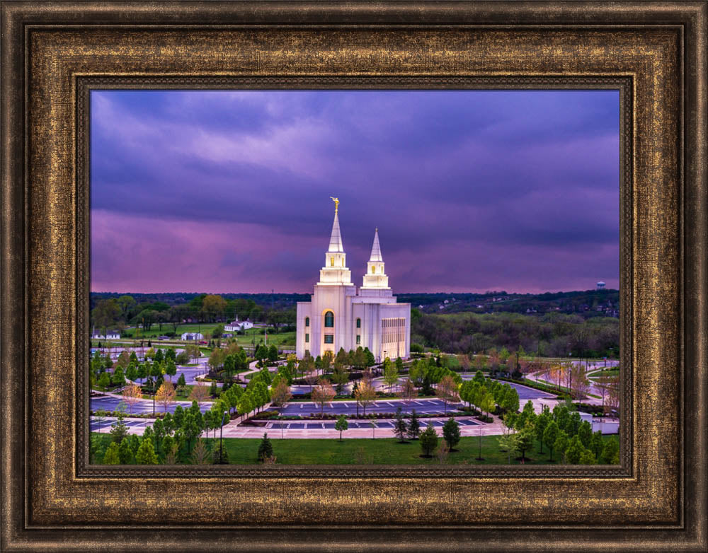 Kansas City Temple - Purple Skies by Scott Jarvie