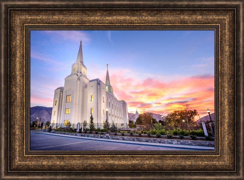 Brigham City Temple - Cloudy Sunrise by Scott Jarvie