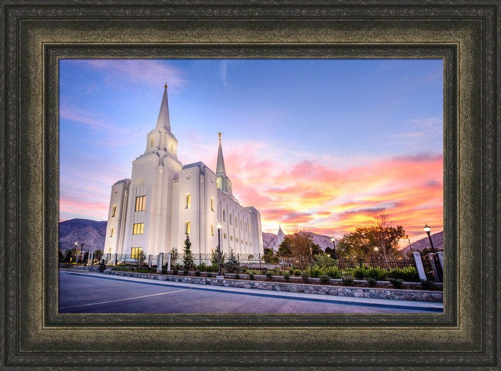 Brigham City Temple - Cloudy Sunrise by Scott Jarvie