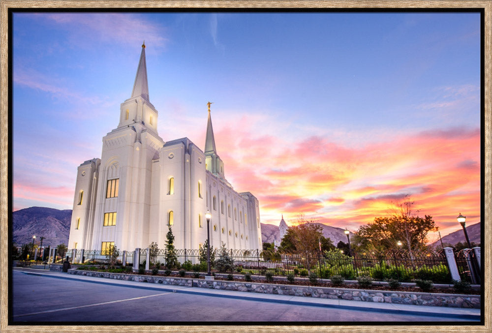 Brigham City Temple - Cloudy Sunrise by Scott Jarvie