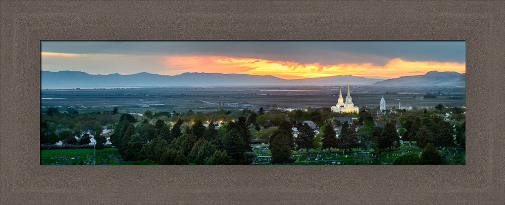 Brigham City Temple - Valley at Sunset by Scott Jarvie