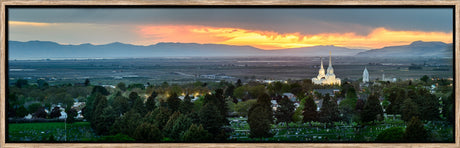 Brigham City Temple - Valley at Sunset by Scott Jarvie