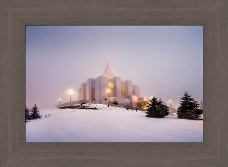 Calgary Temple - Morning Fog by Scott Jarvie