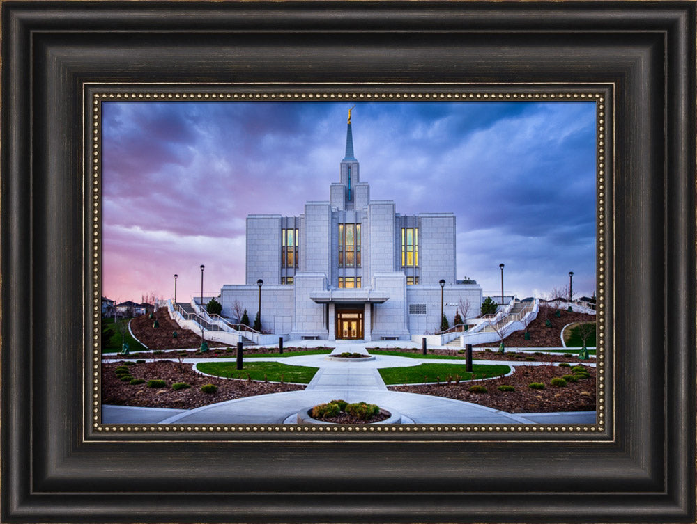 Calgary Temple - Purple Twilight by Scott Jarvie