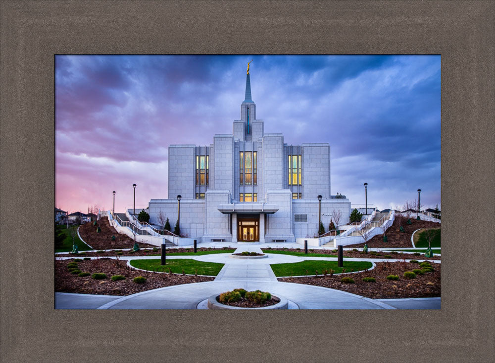 Calgary Temple - Purple Twilight by Scott Jarvie