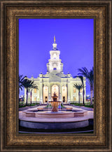 Tijuana Temple - Fountains in Blue by Scott Jarvie