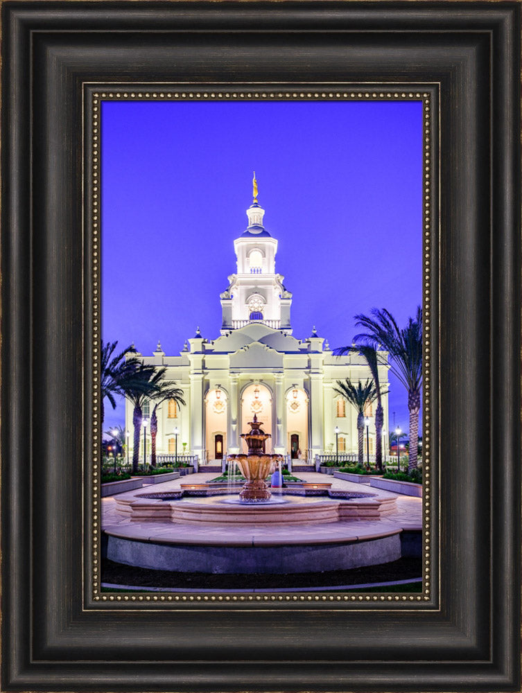 Tijuana Temple - Fountains in Blue by Scott Jarvie